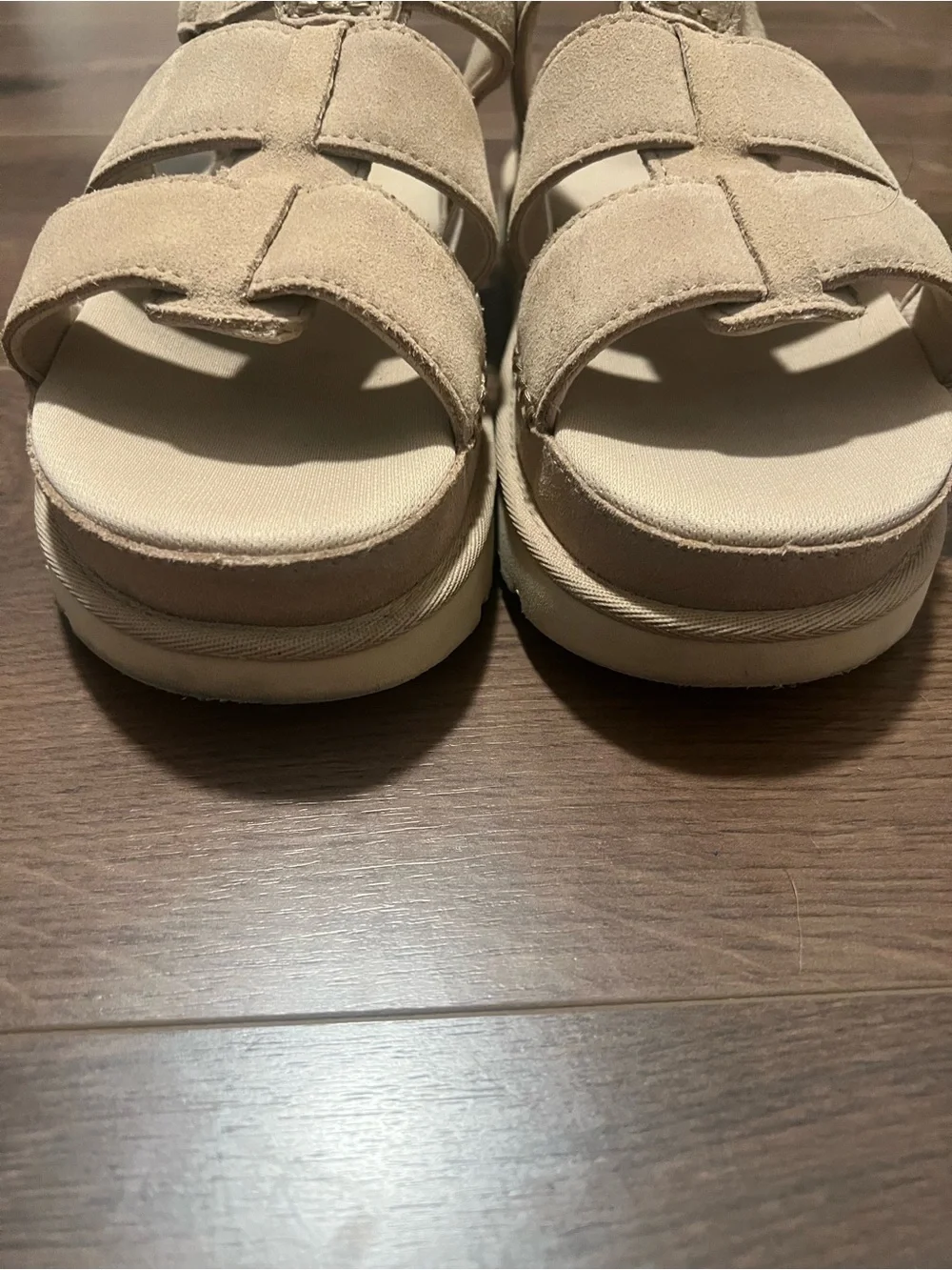 UGG Goldenstrap Platform in Tan Sandals